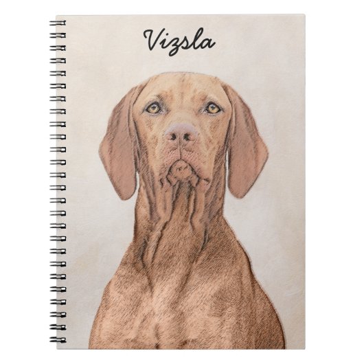 Vizsla-schildering - Cute Original Dog Art Notitieboek (Voorkant)