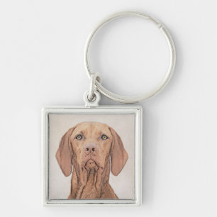 Vizsla-schildering - Cute Original Dog Art Sleutelhanger
