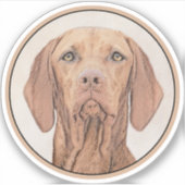 Vizsla-schildering - Cute Original Dog Art Sticker (Voorkant)