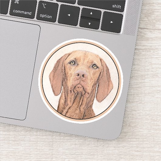 Vizsla-schildering - Cute Original Dog Art Sticker (Detail)