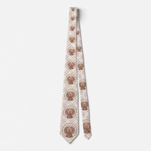 Vizsla-schildering - Cute Original Dog Art Stropdas (Voorkant)