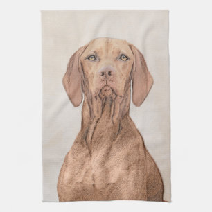 Vizsla-schildering - Cute Original Dog Art Theedoek