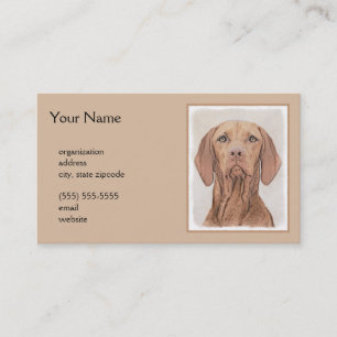 Vizsla-schildering - Cute Original Dog Art Visitekaartje
