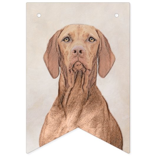 Vizsla-schildering - Cute Original Dog Art Vlaggetjes (Eerste vlag)