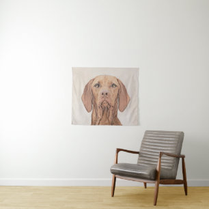 Vizsla-schildering - Cute Original Dog Art Wandkleed