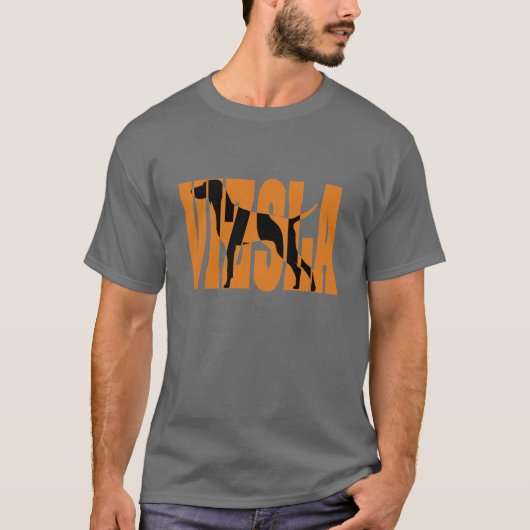 Vizsla Silhouette, Show Stack T-shirt (Voorkant)