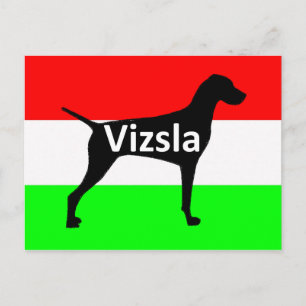 vizsla silo naam op Hongarije-Vlag.png Briefkaart