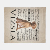 Vizsla Traits Fleece Blanket (Voorkant (Horizontaal))