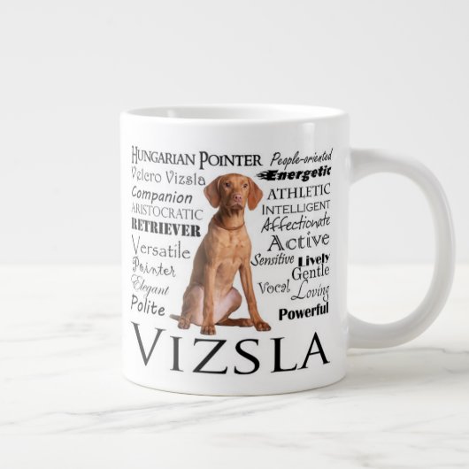 Vizsla Traits Jumbo Mug (Droite)