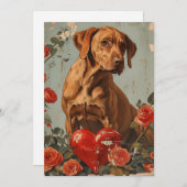 Vizsla Valentijnsdag Feestdagenkaart (Voorkant / Achterkant)