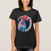 Vizsla Vaporwave Retrowave esthetisch T-shirt (Voorkant)