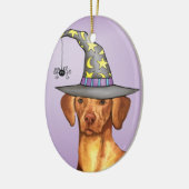 Vizsla Witch Keramisch Ornament (Links)
