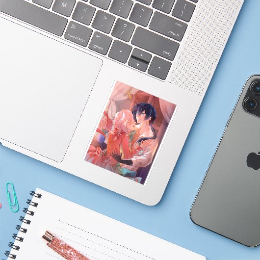 VJ sticker (Ordinateur portable avec iPhone)