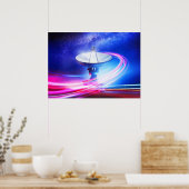 VLA Radio Telescope: Neon light Poster (Keuken)