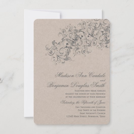 Vlaams bruiloft in Rustisch land Kaart (Voorkant)