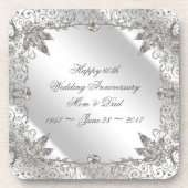 Vlaams Diamond 60th Wedding Jubileum Onderzetter (Voorkant)