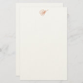 Vlaams Editable Monogram Felt Stationery Briefpapier (Voorkant / Achterkant)