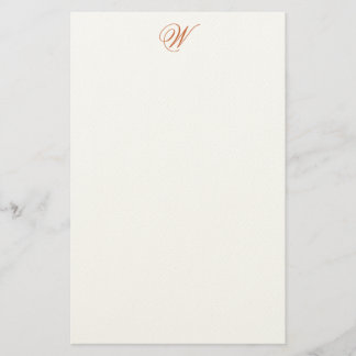 Vlaams Editable Monogram Felt Stationery Briefpapier