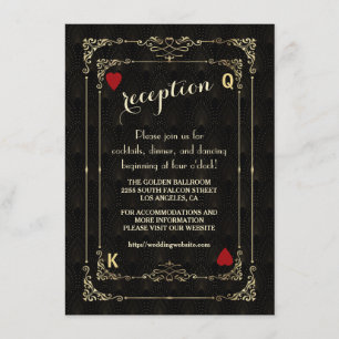 Vlaams goudkunst Deco Casino Wedding Details Informatiekaartje