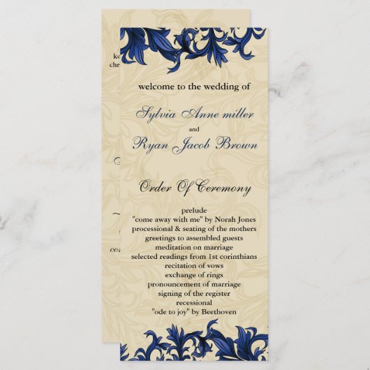  Vlaams huwelijk met een zeemivoor Programma (Voorkant / Achterkant)