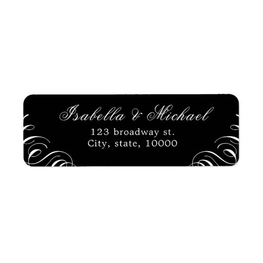 Vlaams kalligrafie-retouradres etiket (Voorkant)