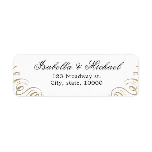 Vlaams kalligrafie-retouradres etiket (Voorkant)