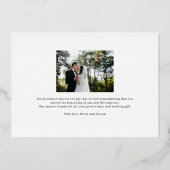 Vlaams Script REAL FOLIE Foto Hartelijk dank Folie Uitnodiging (Achterkant)