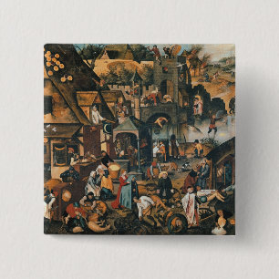 Vlaams spreekwoord vierkante button 5,1 cm