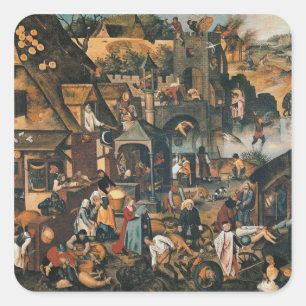 Vlaams spreekwoord vierkante sticker