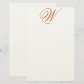 Vlaams W Editable Monogram Felt Stationery Briefpapier (Voorkant / Achterkant)