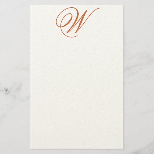 Vlaams W Editable Monogram Felt Stationery Briefpapier (Voorkant)