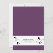 Vlaams Zwirl Eggplant Bridal Shower Invitations Kaart (Achterkant)