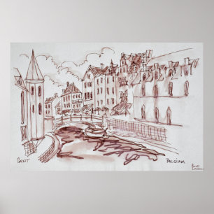 Vlaamse architectuur   Gent, België Poster