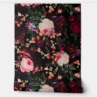 Vlaamse donkere nacht romantiek tuin behang