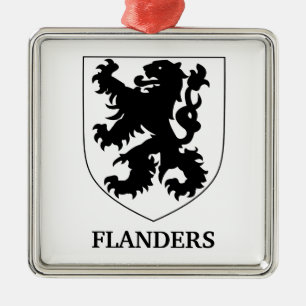 Vlaamse Leeuw Grafisch Ontwerp Kunst Metalen Ornament