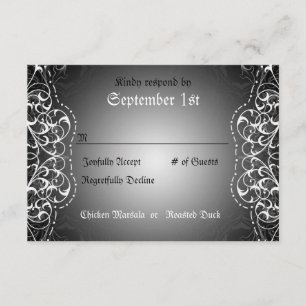 Vlaamse RSVP Bride & Groom Reception Cards Kaartje