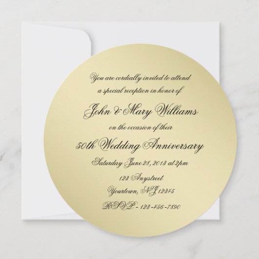 Vlaamse uitnodiging tot het Jubileum van Golden We (Achterkant)