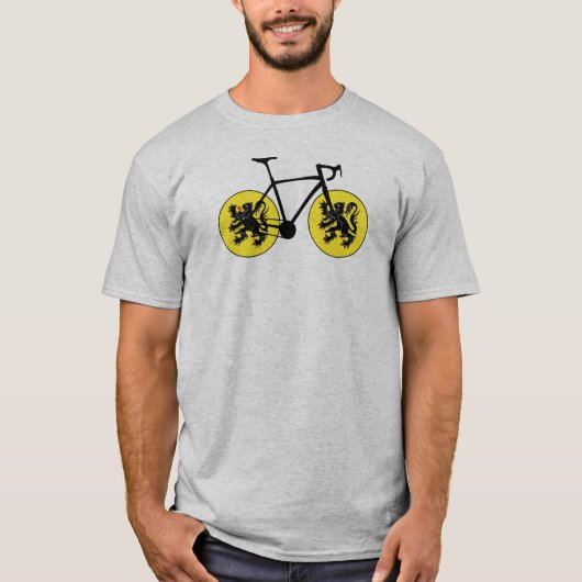 Vlaamse vlag fietsen t-shirt (Voorkant)