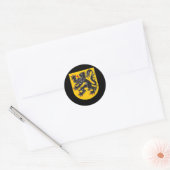 Vlaamse wapenschild ronde sticker (Envelop)