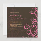 Vlaamse/zwemblaire bladeren/roze/chocolade/chocola kaart (Achterkant)