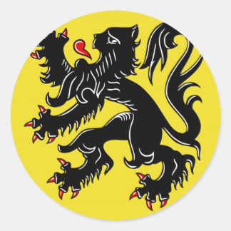 Vlaanderen (België) vlag Ronde Sticker
