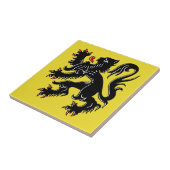 Vlaanderen (België) vlag Tegeltje (Zijkant)