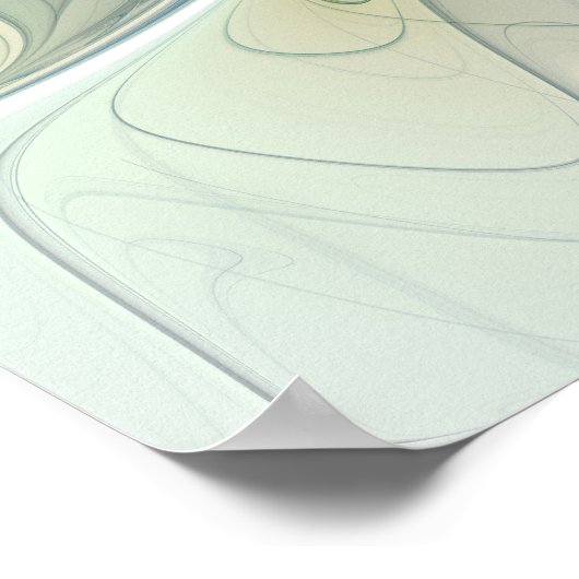 Vlaanderen Fantasy Modern Blue Green Fractal Flowe Poster (Hoek)