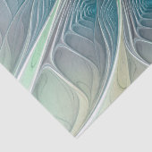 Vlaanderen Fantasy Modern Blue Green Fractal Flowe Tissuepapier (Detail)