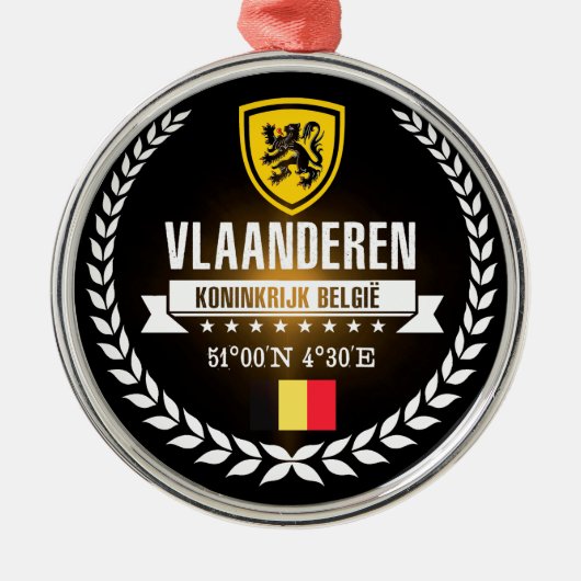 Vlaanderen Metalen Ornament (Voorkant)
