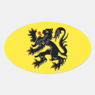 Vlaanderen Ovale Sticker