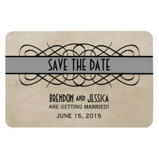 Vlaanderen Rand sparen de Datum Magnet, Grijs Magneet