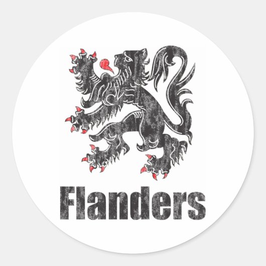  Vlaanderen Ronde Sticker (Voorkant)