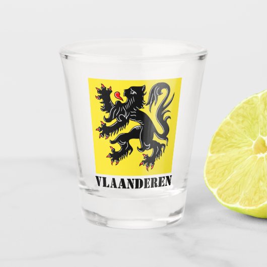 Vlaanderen Shot Glas (Voorkant)
