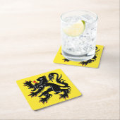 Vlaanderen Vierkante Kartonnen Onderzetter (Insitu)